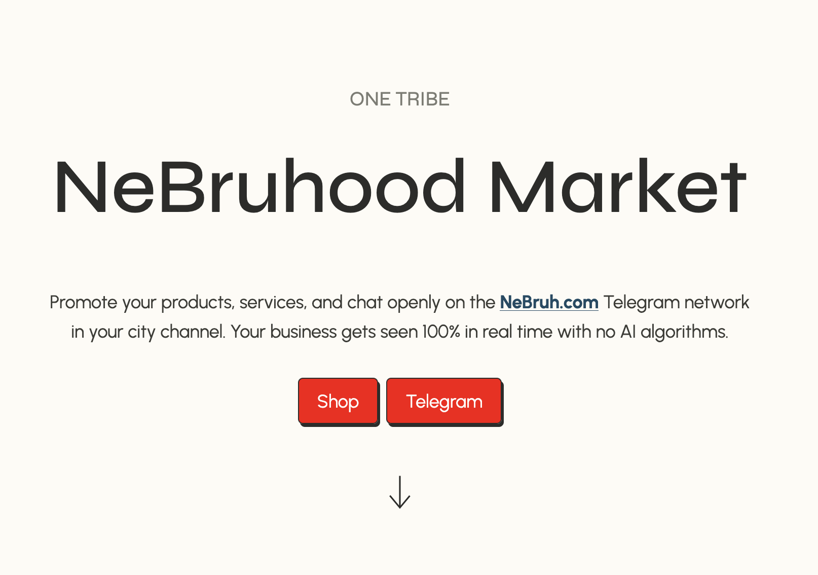 NeBruh Market - Promote your products or services in the Telegram channel for your city